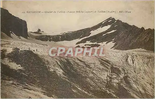 Cartes postales Gavarnie glacier du tallos fausse breche (2900 m) et tallon (3140 m)