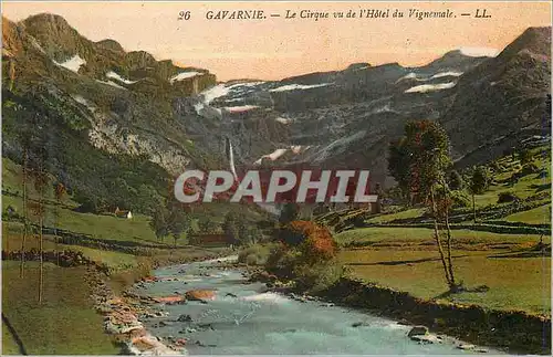 Cartes postales Gavarnie le cirque vue de l'hotel du vignemale