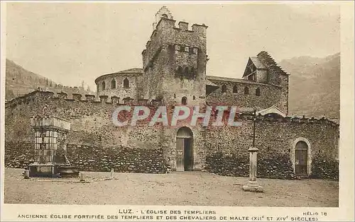 Cartes postales Luz l'eglise des templiers ancienne eglise fortifiee des templiers et des chevaliers de malte (X