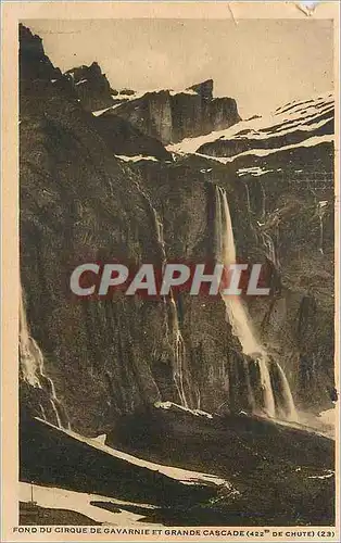 Ansichtskarte AK Fond du cirque de Gavarnie grande cascade (422 m) de chute)