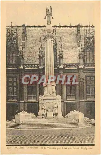 Cartes postales Rouen monument de la victoire par real del slate sculpteur