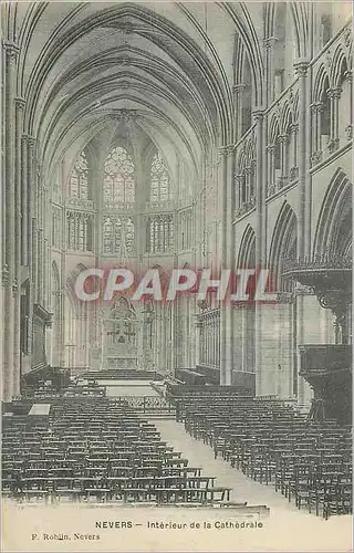 Cartes postales Nevers interieur de la cathedrale