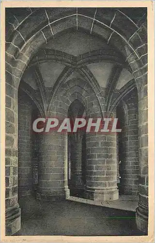Cartes postales Abbaye du mont St Michel crypte des gros pillers