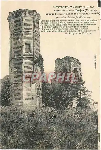 Ansichtskarte AK Montfort L'Amaury (S et O) Ruines de l'ancien Donjon