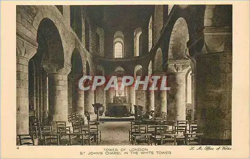 Cartes postales London Tower of London St John's chapel in the white tower