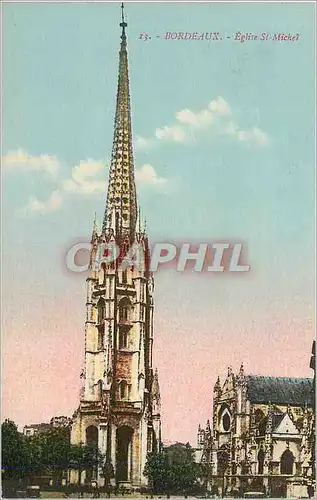 Cartes postales Bordeaux Eglise St Michel