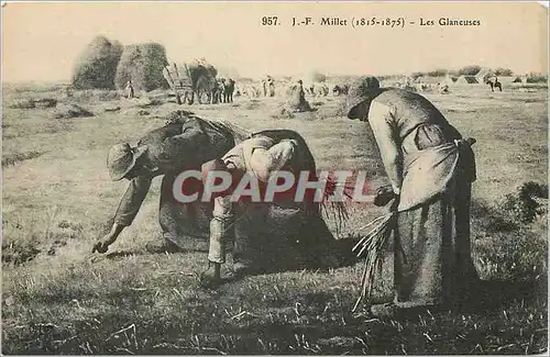 Cartes postales J F Millet (1815-1875) Les Glaneuses
