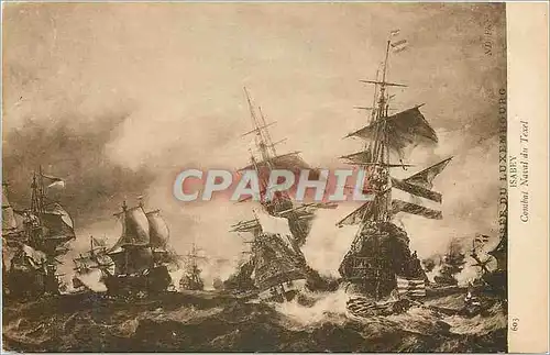 Cartes postales Isabey Combat Naval du Texel Paris Musee du Luxembourg