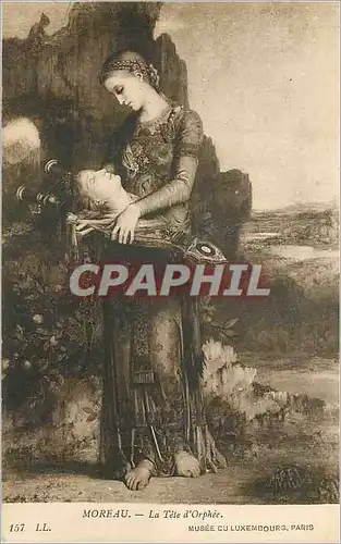 Cartes postales Moreau La Tete d'Orphee