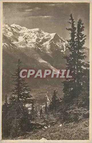 Cartes postales Chamonix et le Mont-Blanc vu de la Flegere