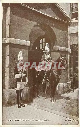 Cartes postales London Horse Guards Sentries Whitehall Militaria