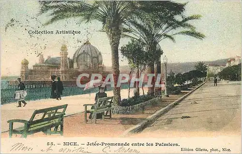 Cartes postales Nice Jetee Promenade entre les Palmiers