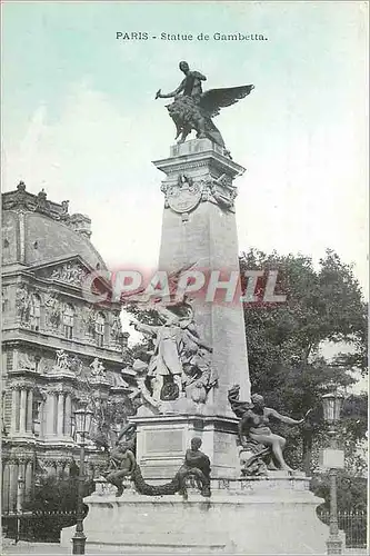 Cartes postales Paris Statue de Gambetta