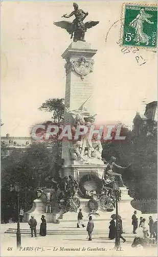 Cartes postales Paris (Ier) Le Monument de Gambella