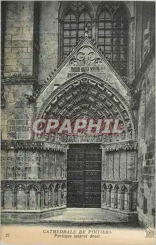 Cartes postales Cathedrale de Poitiers Portique lateral droit