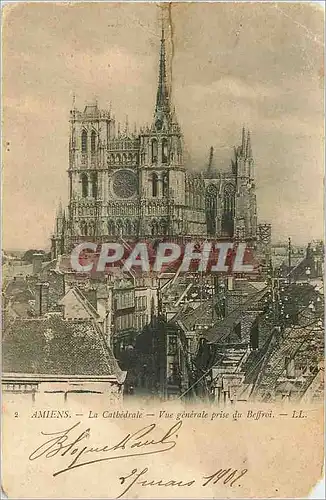 Cartes postales Amiens La Cathedrale Vue generale prise du Beffroi
