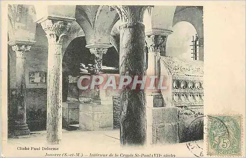 Cartes postales Jouarre (S-et-M) Interieur de la Crypte St-Paul