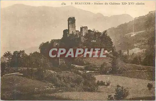 Cartes postales Beaucens Ruines du Chateau XIIe XVI siecles