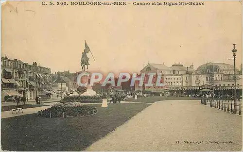 Cartes postales Boulogne-sur-Mer Casino et la Digue Ste Beuye