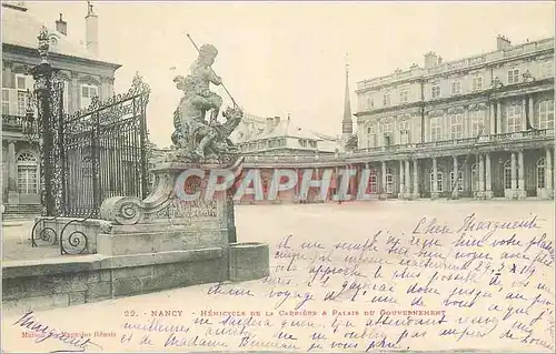 Cartes postales Nancy Hemicycle de la Carriere & Palais du Gouvernement (carte 1900)