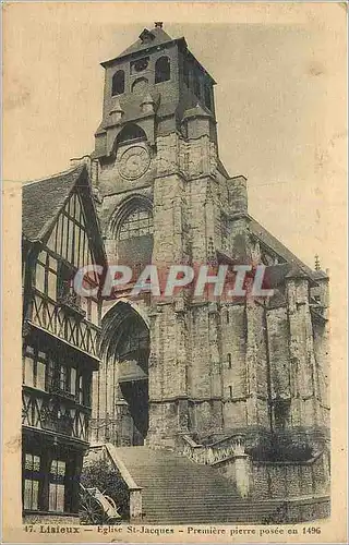 Ansichtskarte AK Lisieux Eglise St Jacques Premiere pierre posee en 1496