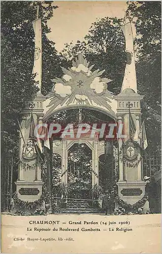 Cartes postales Chaumont Grand Pardon Le Reposoir du Roulevard Gambetta La Religion