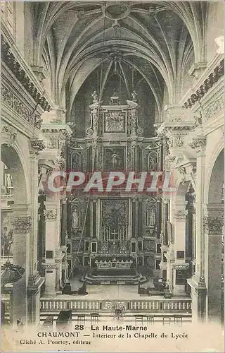 Ansichtskarte AK La Haute Marne Chaumont Interieur de la Chapelle du Lycee