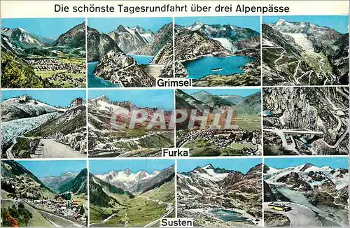 Cartes postales Grimsel Furka Susten
