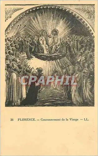 Cartes postales Florence Couronnement de la Vierge