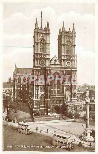 Cartes postales moderne London West Towers Westminster Abbey