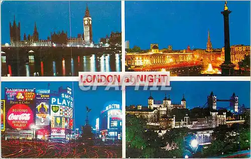 Moderne Karte London at Night Coca Cola