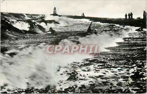 Moderne Karte Terneuzen Storm op de Schelde