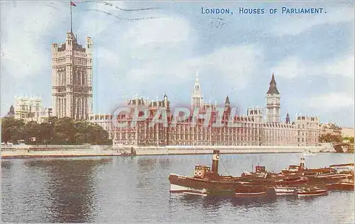 Moderne Karte London Houses of Parliament Bateau