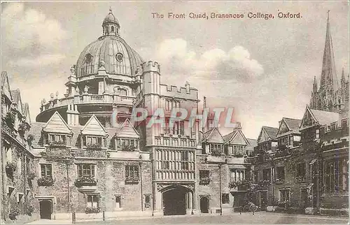 Moderne Karte The Front Quad Brasenose College Oxford