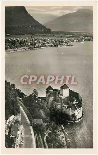 Moderne Karte Montreux (Suisse) Le Chateau de Chillon et le Lac Leman