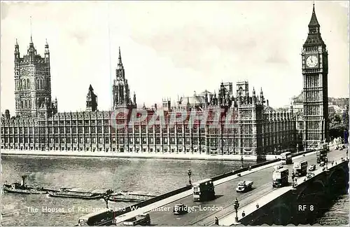 Cartes postales moderne London The House of Parliament and Westminster Bridge