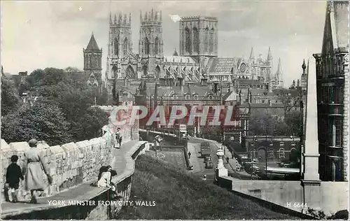 Moderne Karte York Minster From City Walls