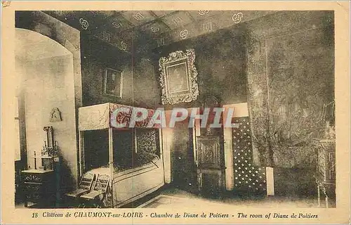Cartes postales Chateau de Chaumont-sur-Loire Chambre de Diane de Poitiers