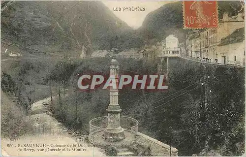Cartes postales St Sauveur Colonne de la Duchesse de Berry vue generale et le Gouffre