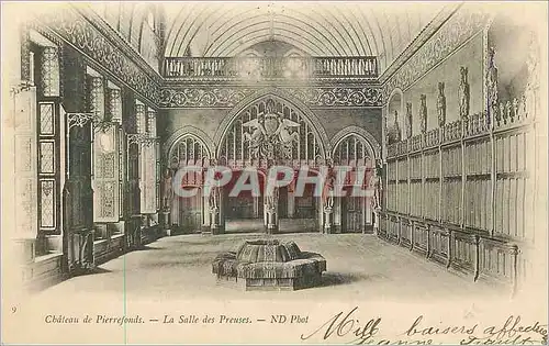 Cartes postales Chateau de Pierrefonds La Salle des Preuses (carte 1900)