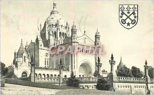 Moderne Karte Lisieux Vue vers la Basilique