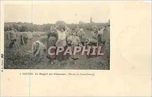 Cartes postales Breton Le Rappel des Glaneuses (Musee du Luxembourg)