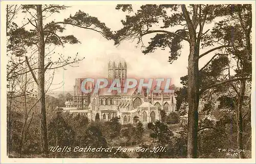 Cartes postales Wells Cathedrale from tor Hill