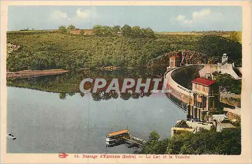 Ansichtskarte AK Barrage d'Eguzon (Indre) Le Lac et la Vedette