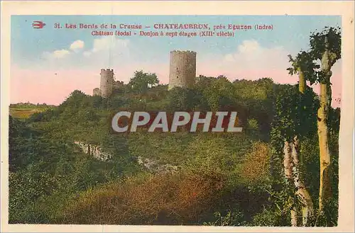 Ansichtskarte AK Chateaubrun Les Bords de la Creuse pres Eguzon (Indre)