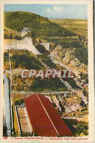 Ansichtskarte AK Barrage d'Eguzon (Indre) Canalisation d'eau (rive gauche)