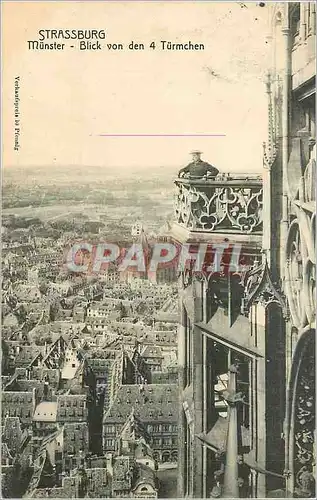 Cartes postales Strasbourg Munster Blick von den 4 Turmchen