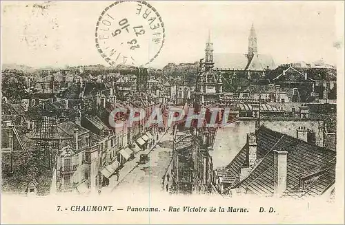 Cartes postales Chaumont Panorama Rue Victoire de la Marne