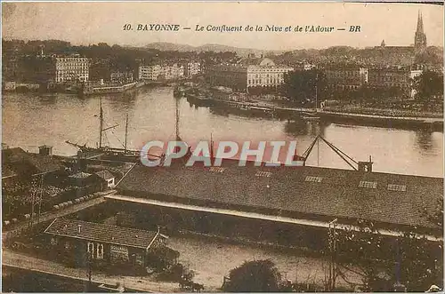 Cartes postales Bayonne Le Confluent de la Nive et de l'Adour