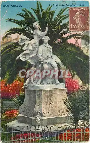 Cartes postales Grasse Le Statue de Fragonard